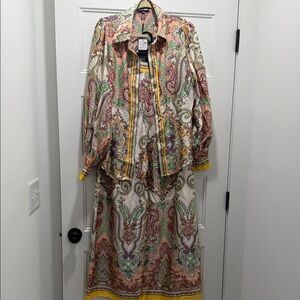 Fashion Nova Multicolor Paisley Pantsuit